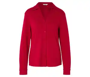 Blusenshirt mit Knopfleiste, rot