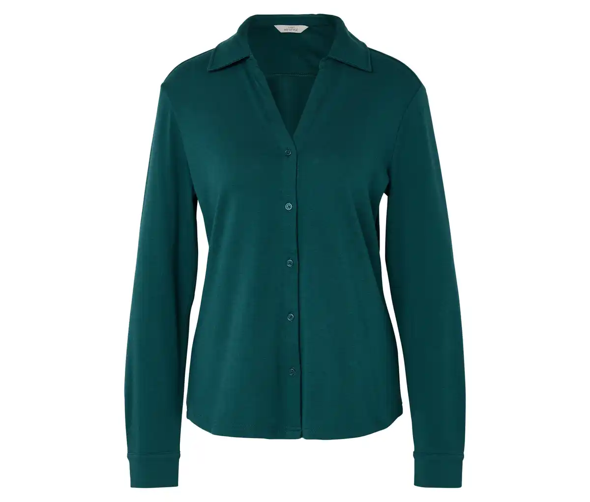 Bild 1 von Blusenshirt mit Knopfleiste, petrol