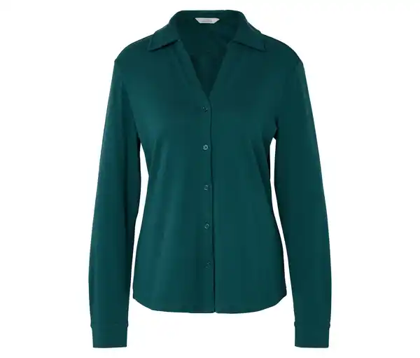 Bild 1 von Blusenshirt mit Knopfleiste, petrol