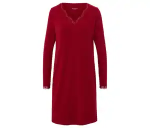 Nachthemd mit Spitzenbesatz, rot