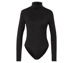 Body mit Stehkragen, schwarz