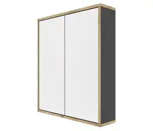 Roba Spiegelschrank »Morena« mit 2 Türen und Spiegel, grau mit Artisan-Eiche