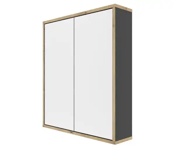 Bild 1 von Roba Spiegelschrank »Morena« mit 2 Türen und Spiegel, grau mit Artisan-Eiche