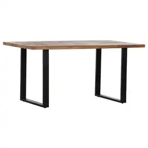 Landscape Esstisch, Natur, Holz, Mangoholz, massiv, rechteckig, Kufe, 90x76x160 cm, Esszimmer, Tische, Esstische