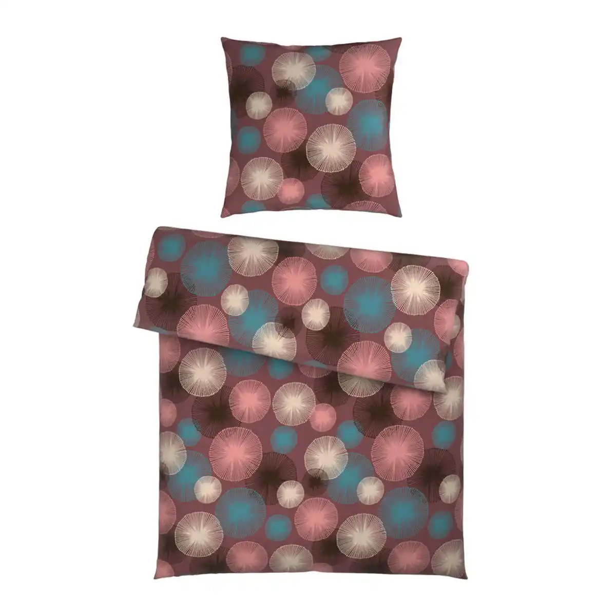 Bild 1 von Esposa Bettwäsche, Blau, Braun, Textil, 155x220 cm, pflegeleicht, hautfreundlich, Schlaftextilien, Bettwäsche, Bettwäsche