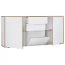 Bild 1 von Mid.you Kommode Salia, Weiß, Honigeiche, Holzwerkstoff, 2 Schubladen, 160x74x33 cm, stehend, Garderobe, Garderoben Kommoden