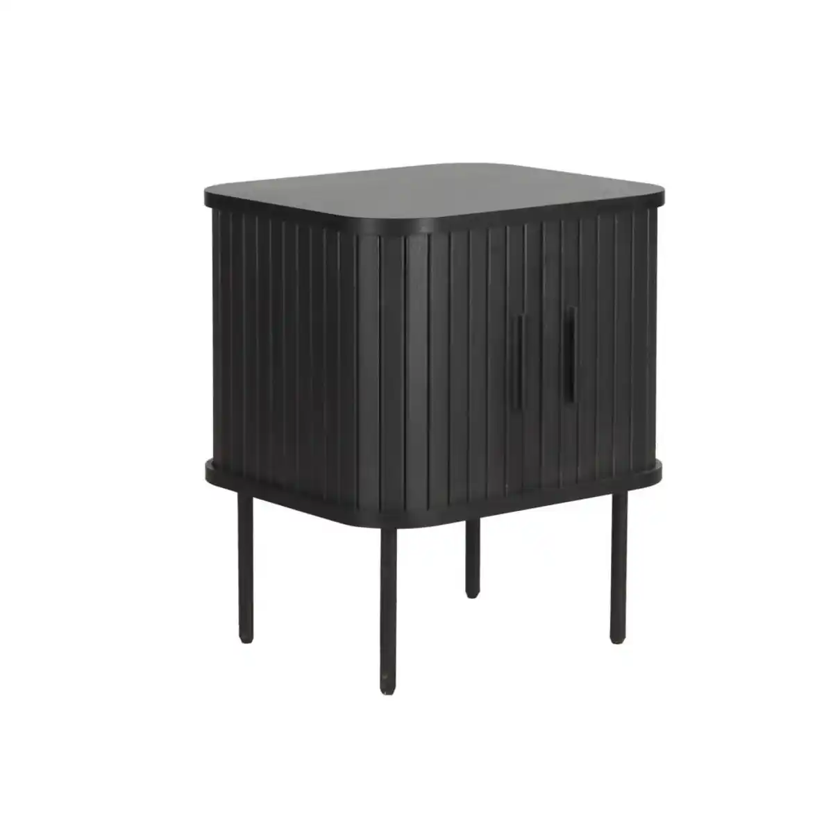 Bild 1 von Livetastic Nachttisch, Schwarz, Holzwerkstoff, Rundrohr, 45x55x40 cm, Schlafzimmer, Nachttische