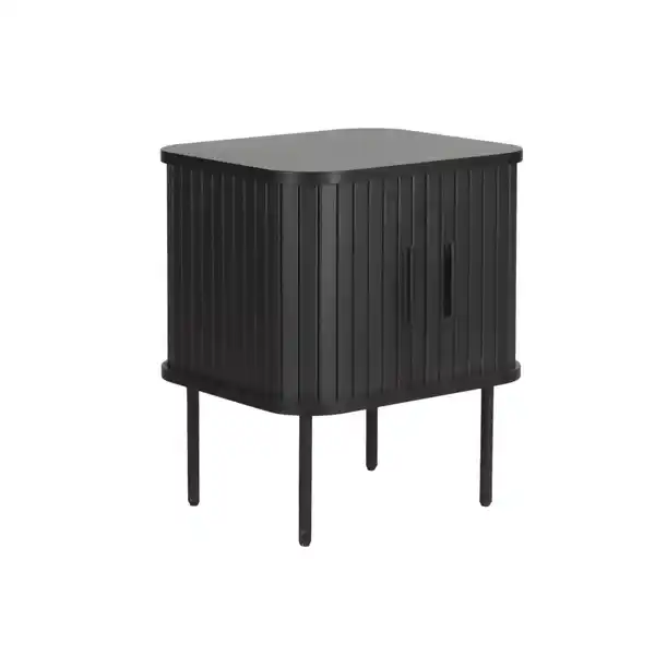 Bild 1 von Livetastic Nachttisch, Schwarz, Holzwerkstoff, Rundrohr, 45x55x40 cm, Schlafzimmer, Nachttische