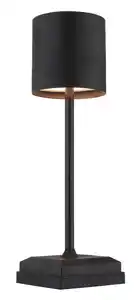 Akku-Tischleuchte Dixon Opal/Schwarz max. 1,5 Watt, Schwarz