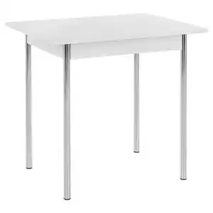 Carryhome Esstisch, Weiß, Holzwerkstoff, rechteckig, Rundrohr, 55x72x75 cm, in verschiedenen Holzdekoren erhältlich, Esszimmer, Tische, Esstische