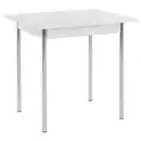 Bild 1 von Carryhome Esstisch, Weiß, Holzwerkstoff, rechteckig, Rundrohr, 55x72x75 cm, in verschiedenen Holzdekoren erhältlich, Esszimmer, Tische, Esstische