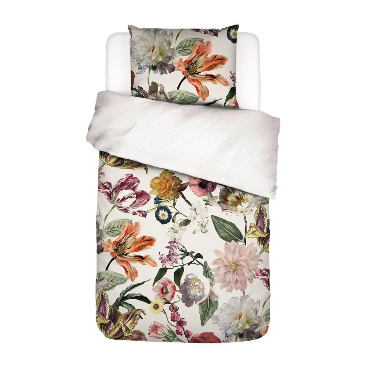 Bild 1 von Essenza Wendebettwäsche Filou, Weiß, Textil, Blume, 155x220 cm, Oeko-Tex® Standard 100, Schlaftextilien, Bettwäsche, Bettwäsche, Satin-Bettwäsche