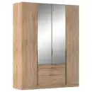 Bild 1 von Rauch Möbel Drehtürenschrank Rauch Alabama, Sonoma Eiche, Metall, 6 Fächer, 3 Schubladen, 181x229x54 cm, Blauer Engel, Goldenes M, BQ - Bündnis für Qualität, Made in Germany, Beimöbel erhältl