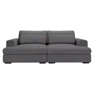 Lomoco Bigsofa, Grau, Textil, 2-3-Sitzer, Füllung: Schaumstoff, 223x80x158 cm, Stoffauswahl, Wohnzimmer, Sofas & Couches, Sofas, Bigsofas