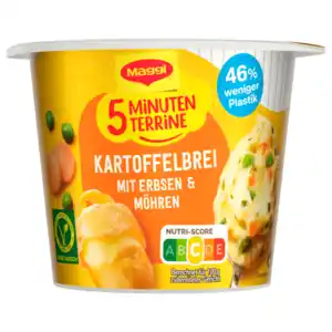 Maggi 5 Minuten Terrine Kartoffelbrei mit Erbsen & Möhren 43g