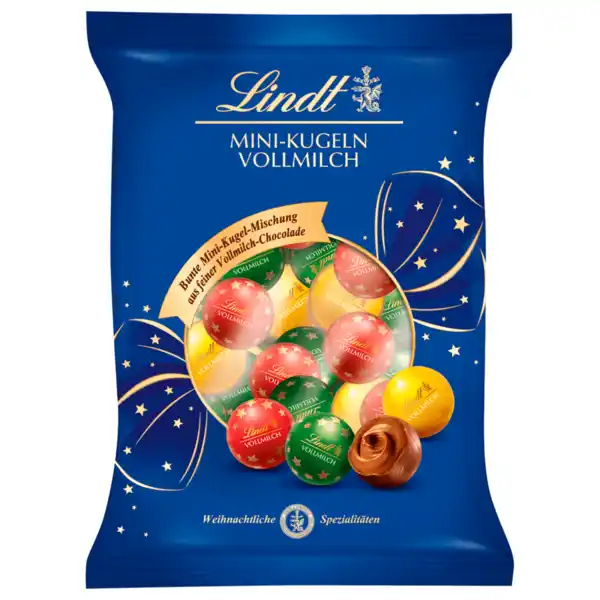 Bild 1 von Lindt Mini Alpenvollmilch Kugeln Weihnachten 100g