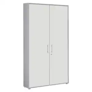 Mid.you Aktenschrank, Grau, Weiß, Holzwerkstoff, 4 Fächer, 84.4x185.6x33 cm, Made in Germany, erweiterbar, in verschiedenen Größen erhältlich, abschließbar, Arbeitszimmer, Aktenschränke