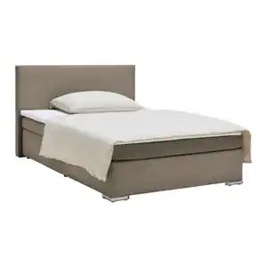 Boxspringbett Mira 2 Taupe ca. 120x200cm, Taupe