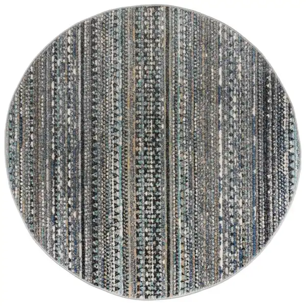 Bild 1 von Xora Flachwebeteppich Santiago, Blau, Textil, Streifen, rund, für Fußbodenheizung geeignet, in verschiedenen Größen erhältlich, schmutzabweisend, strapazierfähig, Teppiche & Böden, Teppiche, M