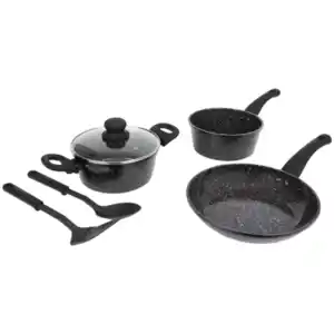 Ceramic Marble Topf- und Pfannenset mit Küchenutensilien