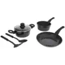 Bild 1 von Ceramic Marble Topf- und Pfannenset mit Küchenutensilien