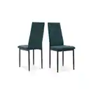 Bild 1 von Mid.you Stuhl-Set Becca,Dunkelgrün, Metall, Textil, Uni, rund, 42x98x53 cm, gastro- und objekttauglich, Stühle