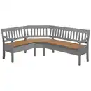 Bild 1 von Boxxx Eckbank, Laugenfarbig, Grau, Holz, Kiefer, massiv, 170x147 cm, Esszimmer, Bänke, Eckbänke