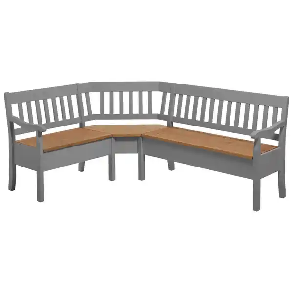 Bild 1 von Boxxx Eckbank, Laugenfarbig, Grau, Holz, Kiefer, massiv, 170x147 cm, Esszimmer, Bänke, Eckbänke