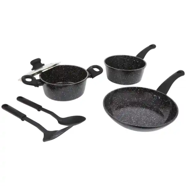 Bild 2 von Ceramic Marble Topf- und Pfannenset mit Küchenutensilien