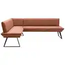 Bild 1 von Voleo Eckbank, Schwarz, Eiche, Rotbraun, Holz, Metall, Textil, Eiche, massiv, 5-6-Sitzer, Eckteil, L-Form, 243x183 cm, Stoffauswahl, Typenauswahl, seitenverkehrt erhältlich, mit Rückenlehne, Esszim
