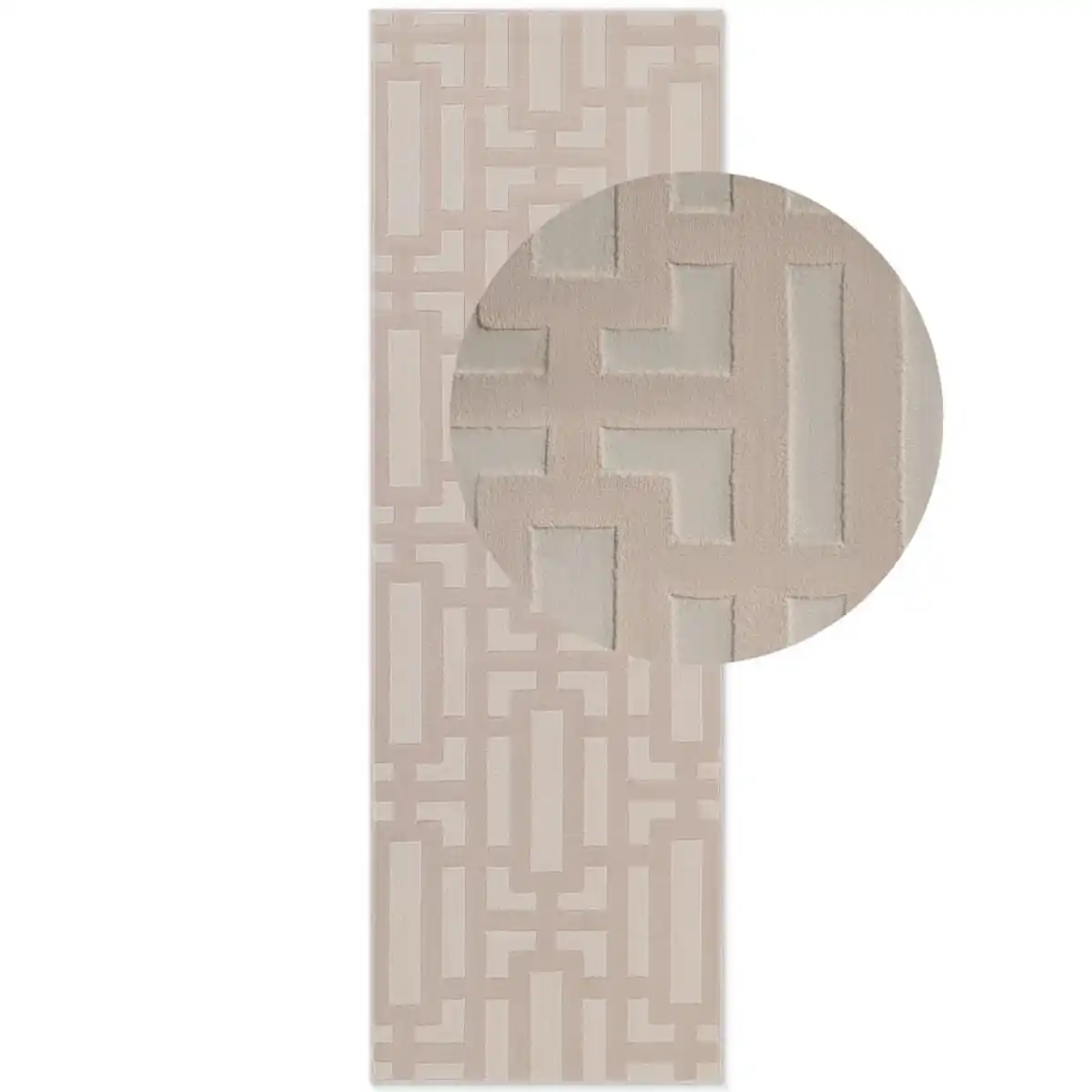 Bild 1 von Elle Decoration Läufer Perles, Creme, Beige, Kunststoff, geometrisch, rechteckig, 80x240 cm, Oeko-Tex® Standard 100, für Fußbodenheizung geeignet, in verschiedenen Größen erhältlich, stuhlroll