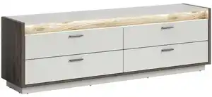 Lowboard Falcona Eiche dunkel /Grau ca. 58x187 cm