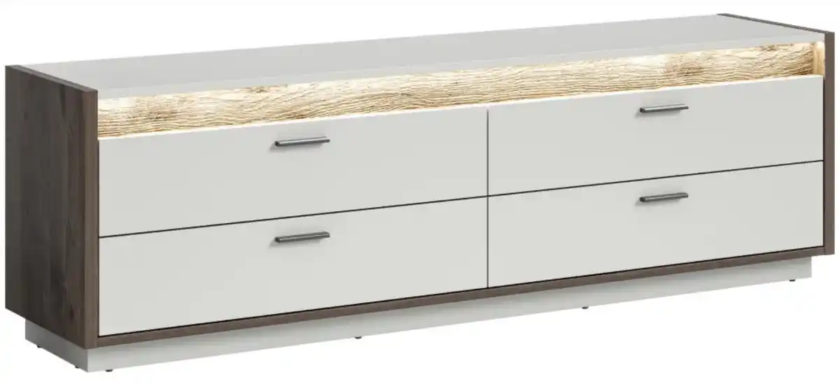 Bild 1 von Lowboard Falcona Eiche dunkel /Grau ca. 58x187 cm