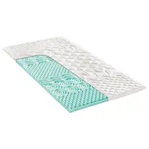 Modante Topper, Weiß, Textil, Füllung: Baumwollfüllung, 180x200 cm, Oeko-Tex® Standard 100, Bezug abnehmbar/waschbar, für Hausstauballergiker geeignet, bessere Druckentlastung durch Noppenstrukt