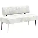 Bild 1 von Welnova Sitzbank, Weiß, Textil, Uni, 2-Sitzer, 162x90x65 cm, Fsc, Reach, Made in EU, Stoffauswahl, Esszimmer, Bänke, Sitzbänke