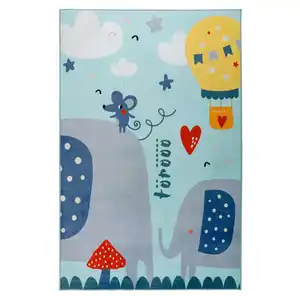 Obsession Kinderteppich My Magic Kids, Mehrfarbig, Textil, Elefant, rechteckig, 115x160 cm, für Fußbodenheizung geeignet, Hausstauballergiker waschbar, vegan, Teppiche & Böden, Teppiche, Teppich K