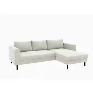 Trendmanufaktur Ecksofa, Weiß, Textil, 4-Sitzer, seitenverkehrt montierbar, L-Form, 232x161 cm, Made in Europe, Rücken echt, Armteil links, rechts, Wohnzimmer, Sofas & Couches, Wohnlandschaften, Ec