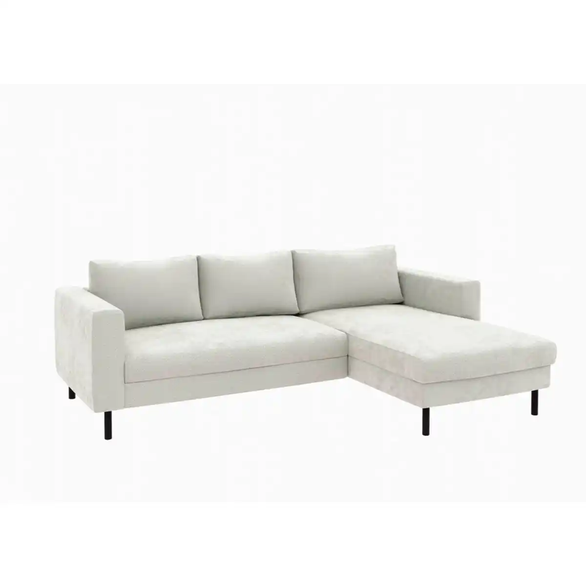 Bild 1 von Trendmanufaktur Ecksofa, Weiß, Textil, 4-Sitzer, seitenverkehrt montierbar, L-Form, 232x161 cm, Made in Europe, Rücken echt, Armteil links, rechts, Wohnzimmer, Sofas & Couches, Wohnlandschaften, Ec