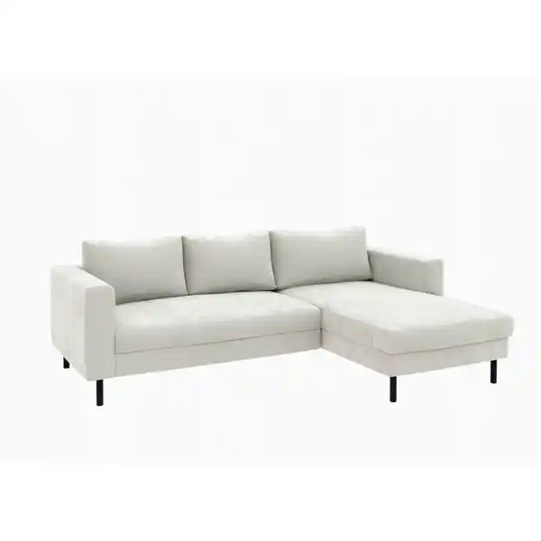 Bild 1 von Trendmanufaktur Ecksofa, Weiß, Textil, 4-Sitzer, seitenverkehrt montierbar, L-Form, 232x161 cm, Made in Europe, Rücken echt, Armteil links, rechts, Wohnzimmer, Sofas & Couches, Wohnlandschaften, Ec
