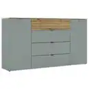 Bild 1 von Voleo Sideboard, Grün, Eiche Artisan, Metall, 4 Fächer, 4 Schubladen, 181x99x41 cm, Beimöbel erhältlich, stehend, in verschiedenen Holzdekoren erhältlich, Schlafzimmer, Schlafzimmer Kommoden