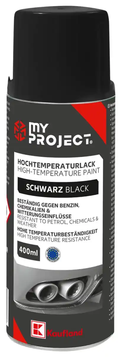 Bild 1 von MY PROJECT® Hochtemperaturlack Schwarz matt, 400-ml-Dose