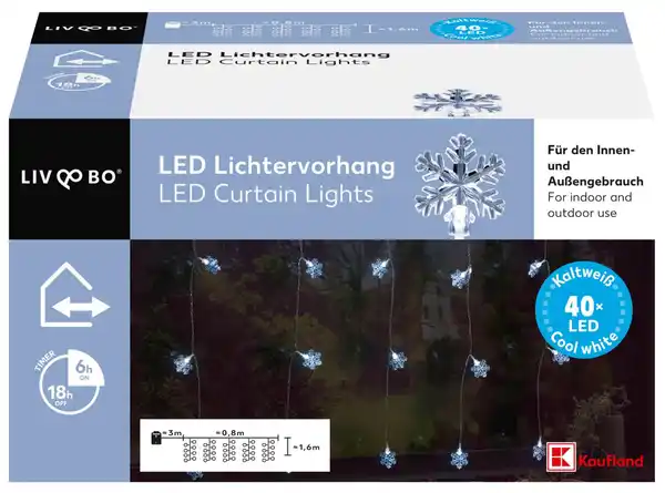 Bild 1 von LIV&BO® LED-Lichtervorhang mit 40 LEDs