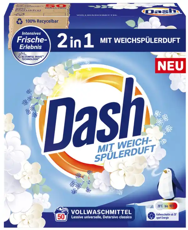 Bild 1 von DASH 2in1 Voll- oder Colorwaschmittel