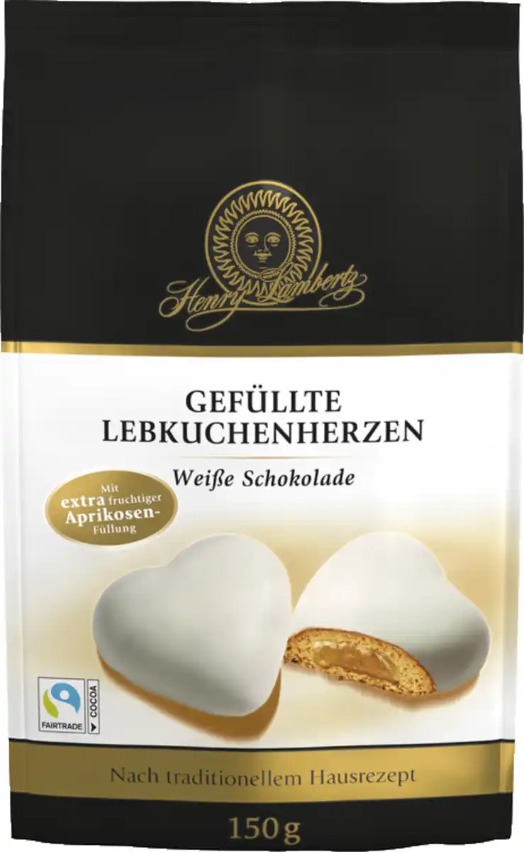 Bild 1 von LAMBERTZ Gefüllte Lebkuchenherzen, 150-g-Packg.