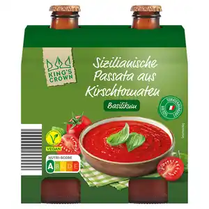KING'S CROWN Kirschtomatenpassata 2 x 330 g, Basilikum