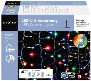 LIV&BO® LED-Lichtervorhang mit 440 farbigen LEDs