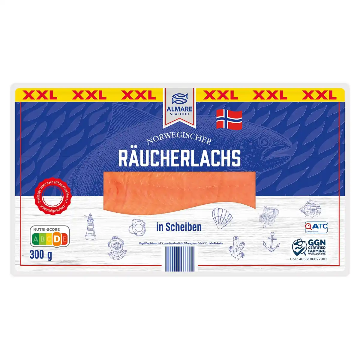 Bild 1 von ALMARE Räucherlachs 300 g
