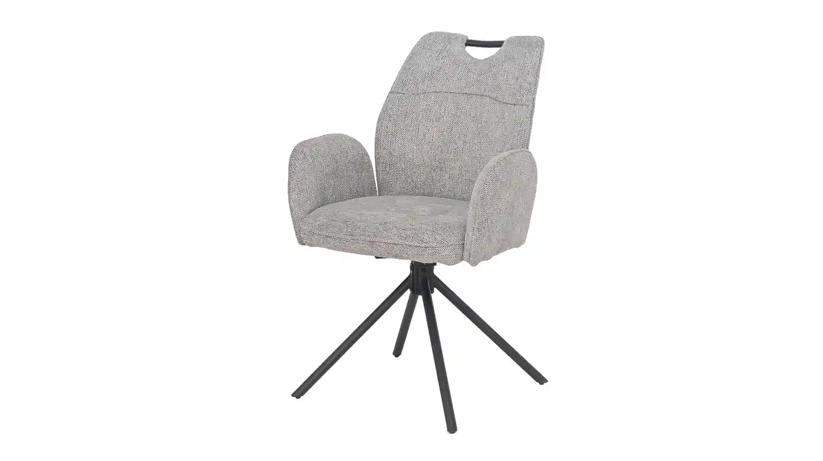 Bild 1 von Armlehnstuhl hellgrau Drehstuhl - Webstoff Bezug - CARINA