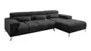 Bild 1 von Ecksofa schwarz ausziehbar - Sitztiefenverstellung 285 cm - OT rechts - SPEED