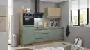 Bild 1 von Küchenzeile - Schilfgrün matt - 260 cm - inkl. Elektrogeräten - ASCOLI
